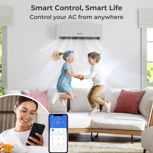36000 BTU 4 Zone 23 SEER2 Mini Split Air Conditioner Wifi Enabled with Heat Pump-9K + 9K + 9K + 9K  D681-UltrEco-36K-68