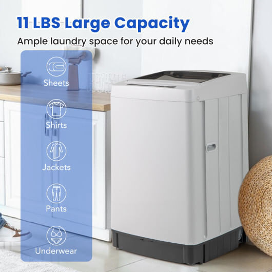 Full-Automatic Washing Machine Washer and Spin Combo-Grey B593-FP10849