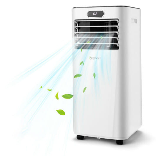 8000BTU 3-in-1 Portable Air Conditioner with Remote Control-White - Color: White D681-FP10119US-WH