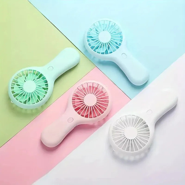Color: Blue - 800mAh Mini Portable Pocket Handheld Fan USB Charging Rechargeable Cool Air Travel Co F640-12000037963398297