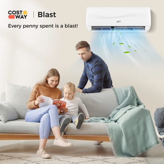 Blast Series 9000 BTU 19 SEER2 115V Ductless Mini Split Air Conditioner and Heater - Color: White - D681-FP10874US-WH+