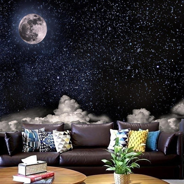 Color: As shown, Size: 200x150CM - Printed Galaxy Planetary Tapestry Multifunctional Tapestry Sitti Q119-CJCL118647404DW