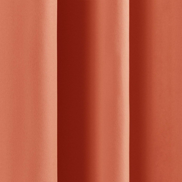 52 x 84 inch Solid Orange Apricot Thermal Blackout Curtain Panels - Set of 2 Q280-AFTEFC37925163