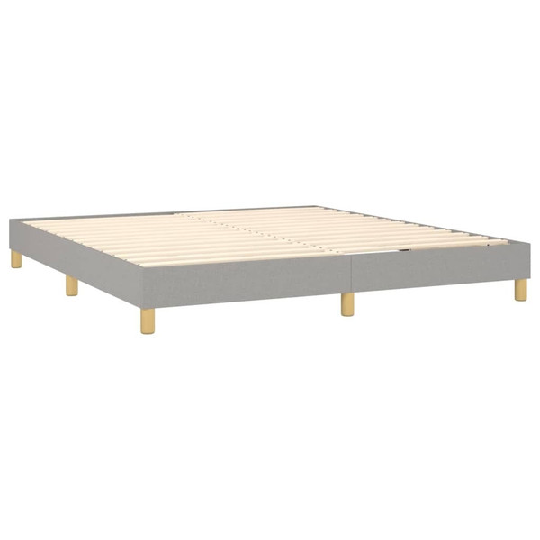  Bed Frame Light Grey 100% Polyester, Plywood, Engineered Wood A949-3120658