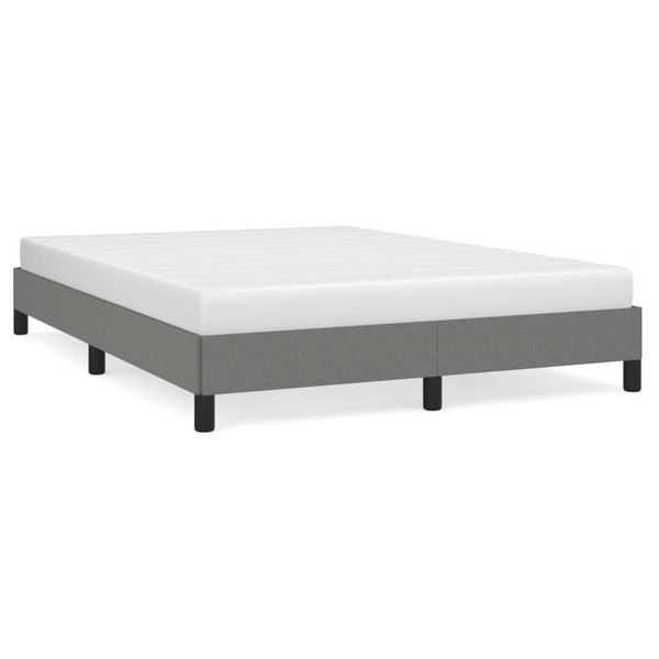 Bed Frame Dark Grey Polyester, Plywood, Engineered Wood Full Size A949-346759