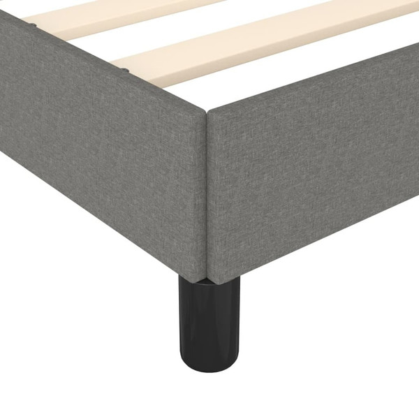  Bed Frame Dark Grey Polyester, Plywood, Engineered Wood Full Size A949-346759