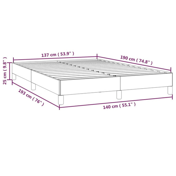  Bed Frame Dark Grey Polyester, Plywood, Engineered Wood Full Size A949-346759