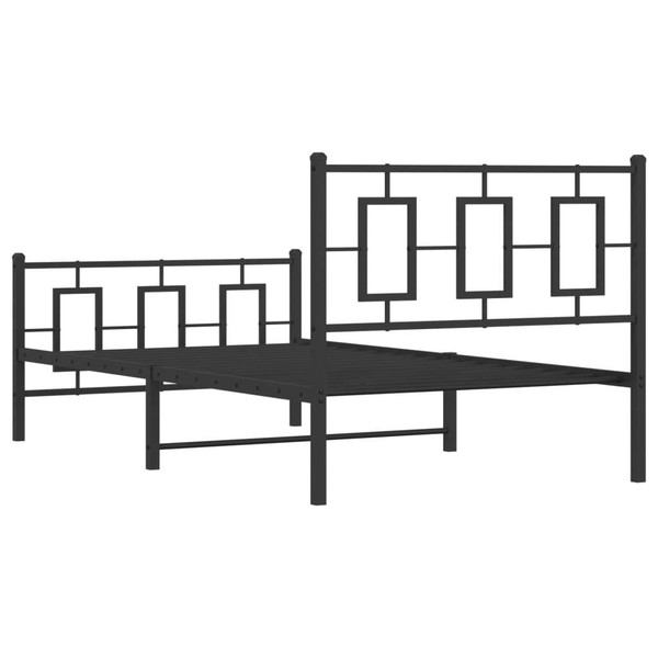  Bed Frame Black Powder-coated steel Twin Bed Frame Rectangular A949-374254