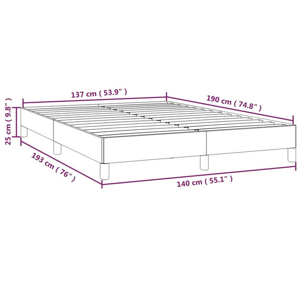  Bed Frame Dark Gray Polyester fabric, Plywood, Engineered wood Full A949-346857