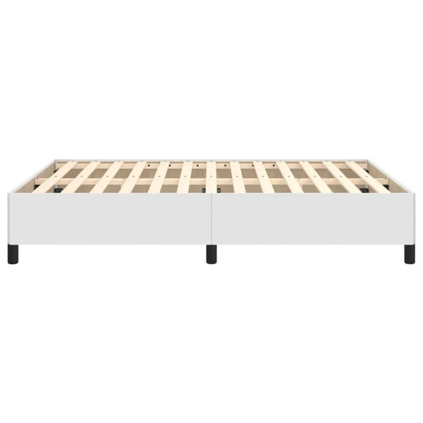  Bed Frame White Faux leather, plywood, engineered wood Full, Double A949-347280