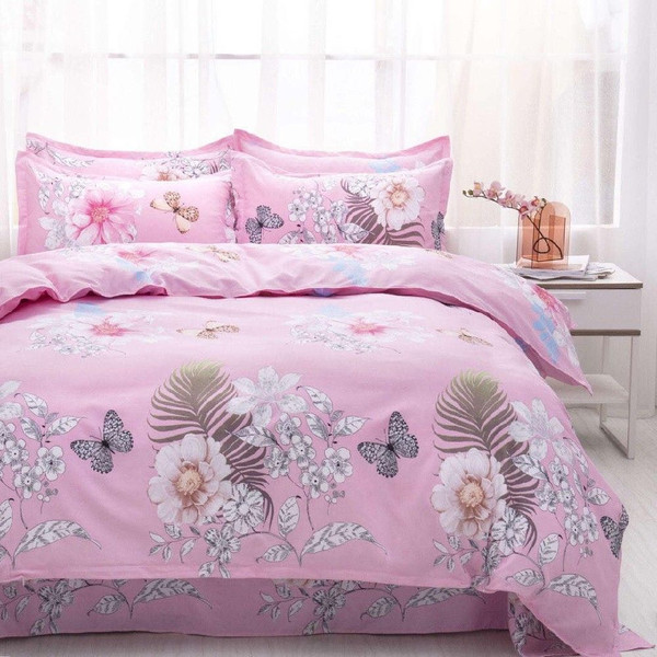 Color: Big Promotion Butterfly Pollen, Specifications: 180 X220 Single Duvet Cover - Four-piece Set Q119-CJYD199153014NM