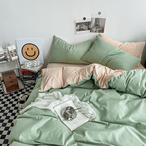 Pattern: Light Green Light Camel, Size Specification: 1.8M Flat Sheet - Simple Colorblock All-match Q119-CJCS211838246TG