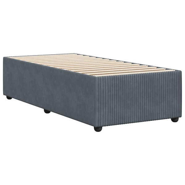  Bed Frame Dark Gray Velvet (100% polyester), plywood, engineered wood A949-3285063