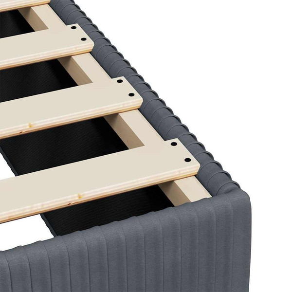  Bed Frame Dark Gray Velvet (100% polyester), plywood, engineered wood A949-3285063