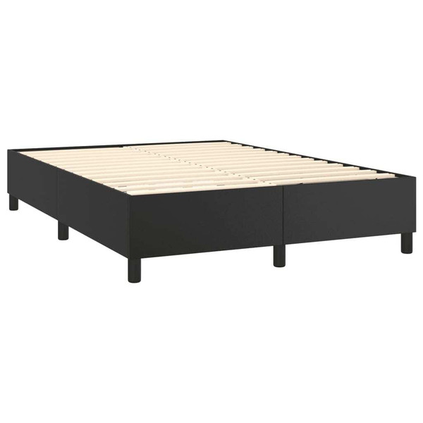  Bed Frame Black Faux leather, plywood, engineered wood Double A949-3121075