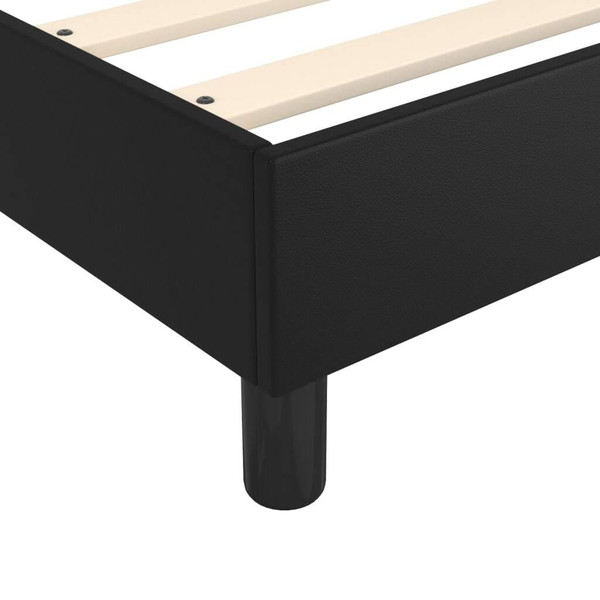  Bed Frame Black Faux leather, plywood, engineered wood Double A949-3121075