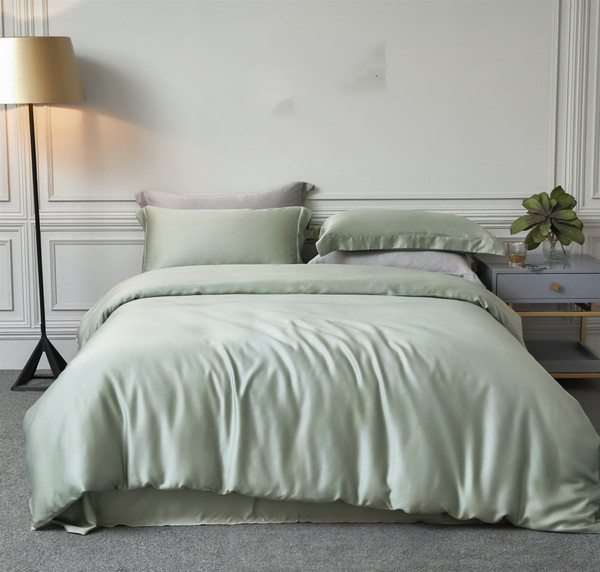 Color: Bluish gray, Bedding Size: 1.8m2m - Tencel Double-sided Pure Blue Fine Tencel Simple Silky S Q119-CJCS167758912LO