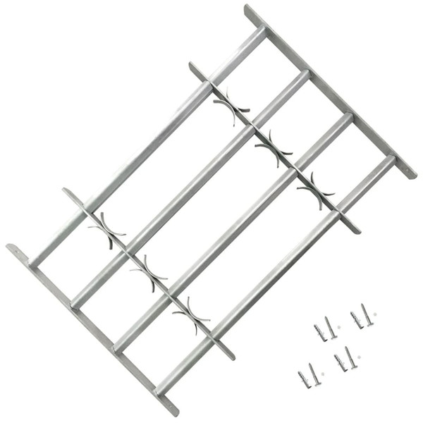  Adjustable Security Grille for Windows with 4 Crossbars 27.6"-41.3" A949-141386