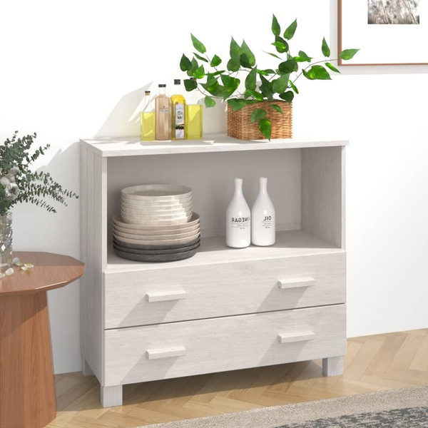 Sideboard White Solid pinewood Compact White Sideboard A949-340497