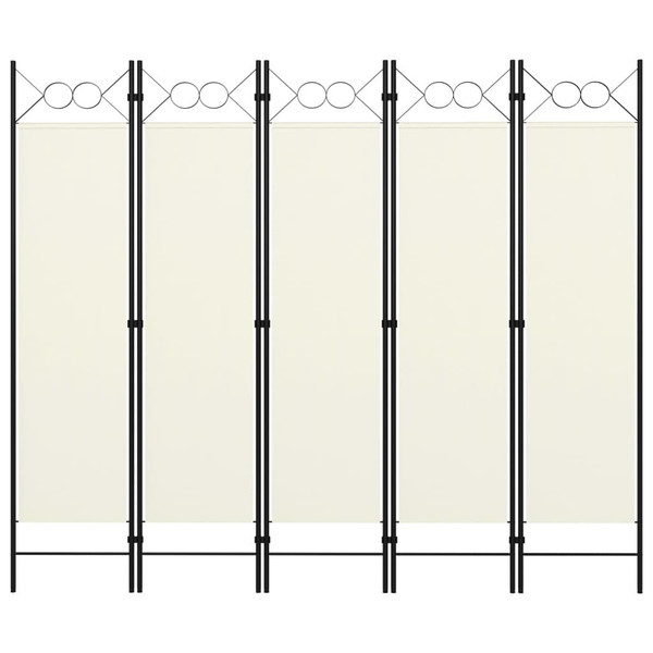 5-Panel Room Divider White 78.7"x70.9" A949-320707