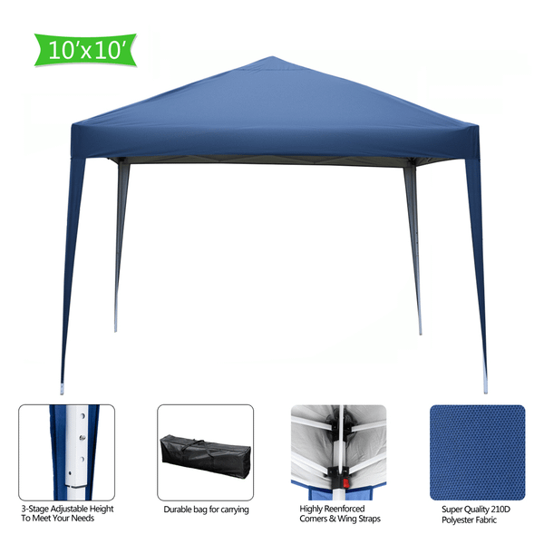 3x 3m Practical Waterproof Right-Angle Folding Tent Blue T575-S0671389710