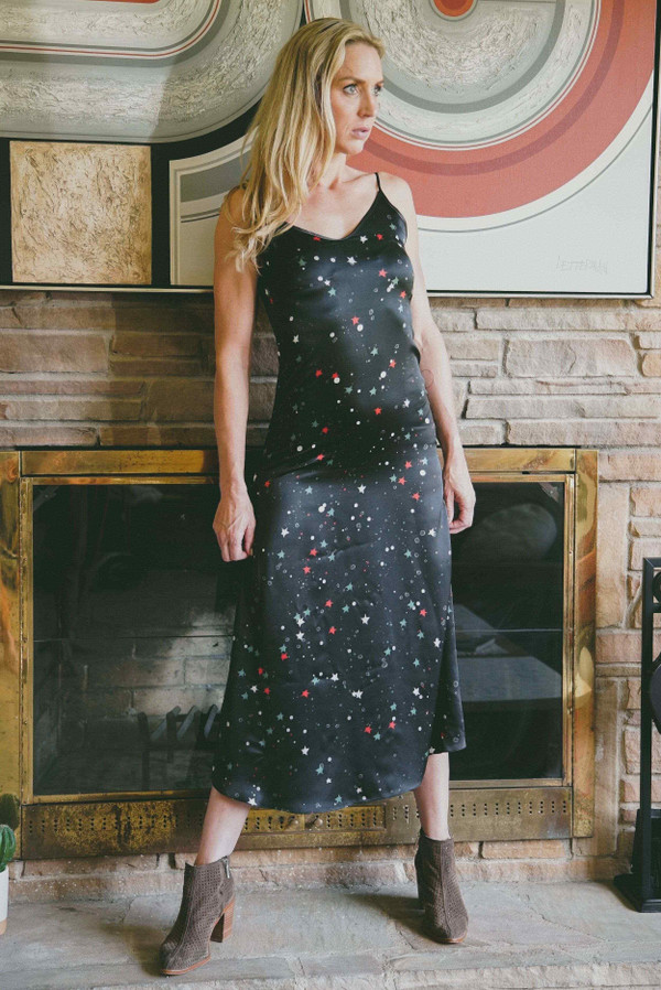 Andromeda Silk Dress - Galaxy T575-V0671371298