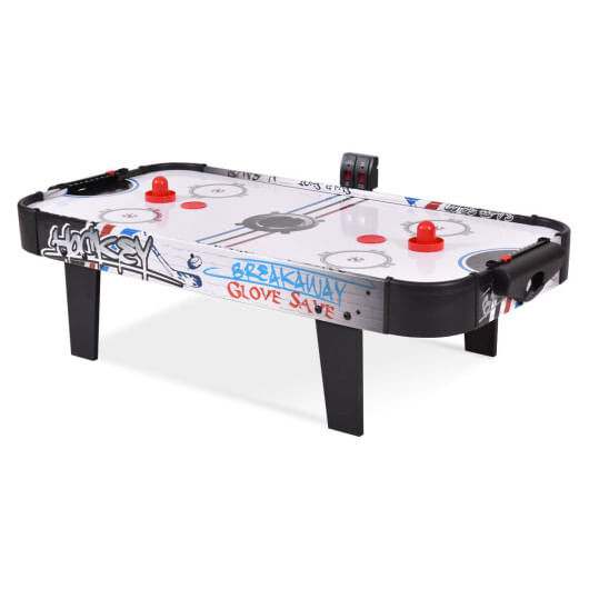 42 Inch Air Powered Hockey Table Top Scoring 2 Pushers - Color: White D681-TM10020