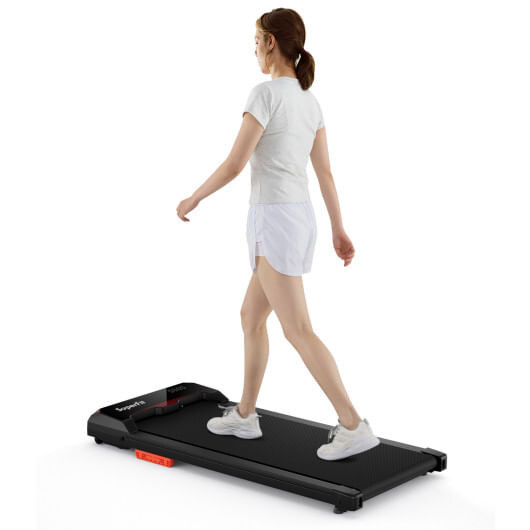2.5HP Under Desk Treadmill with Remote Control and LED Display-Black - Color: Black D681-SP38238US-RE