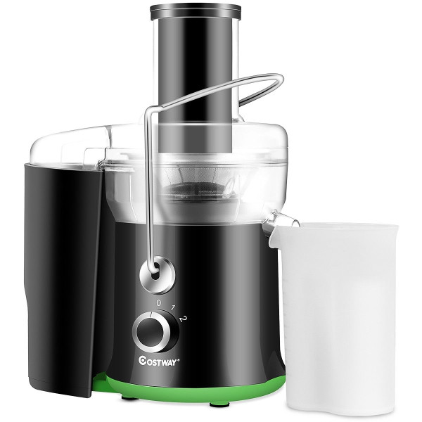 2 Speed Wide Mouth Fruit and Vegetable Centrifugal Electric Juicer - Color: Black D681-EP23783US