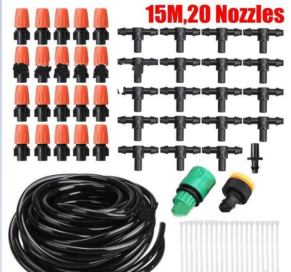 Color: 15meter set - Adjustable To Close The Irrigation And Cooling Sprinkler Q119-CJYL116662404DW