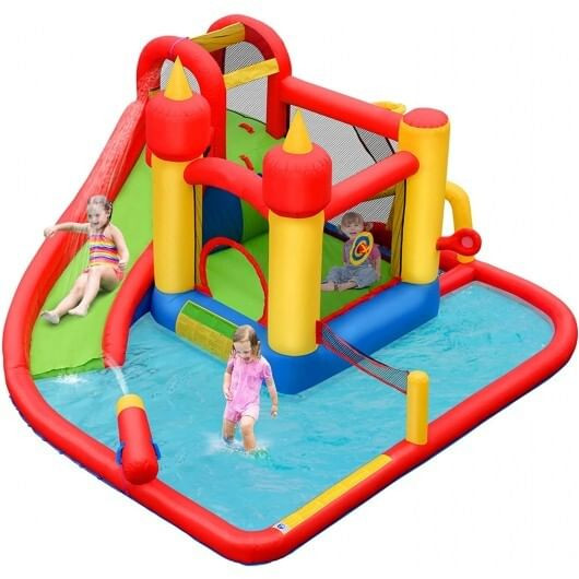 Inflatable Water Slide Jumper Bounce House with Ocean Ball without Blower B593-OP70102
