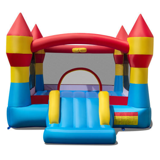 3-in-1 Kids Bouncer with Slide Large Jumping Area and Basketball Hoop without Blower D681-OP71362