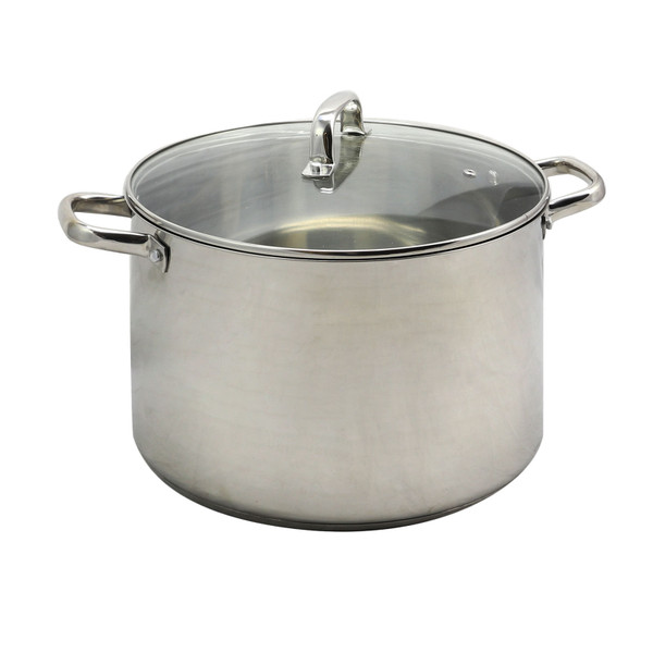 Oster Adenmore 16 Quart Stainless Steel Stock Pot With Tempered Glass Lid D970-108114.02