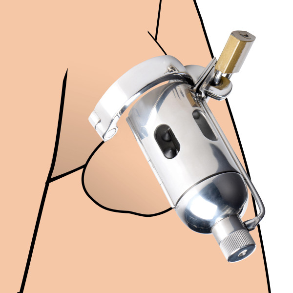 Spiked Chamber Chastity Cage D496-AG386