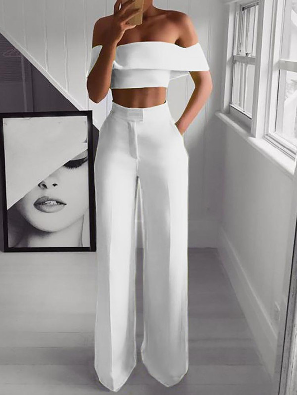 One-shoulder mop pants suit Q119-CJNSSYLY02534