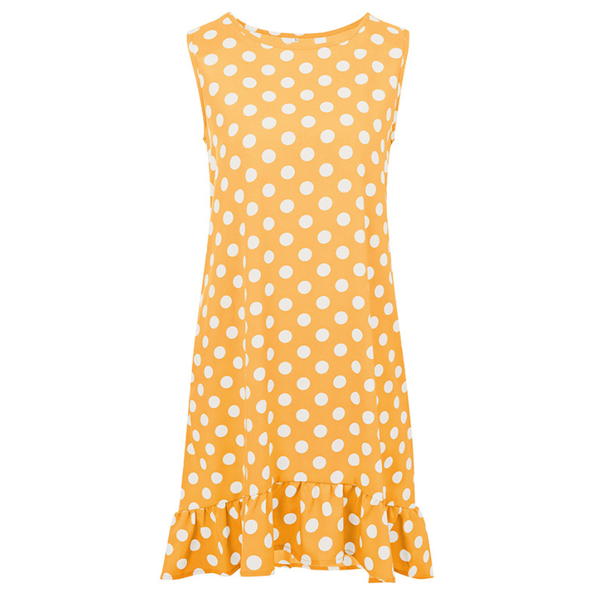Color: Yellow, Size: S - Ruffled sleeveless strapless skirt Q119-CJNSSYLY02156-Yellow-S