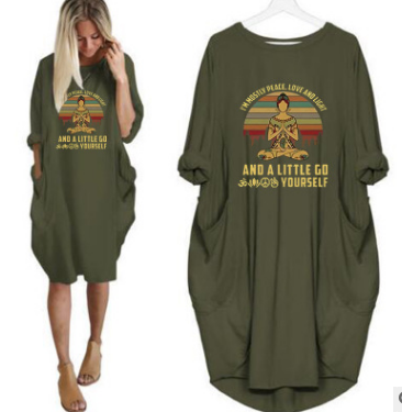 I'm mostly letters printed European and American loose casual summer dresses Q119-CJNSSYLY01960