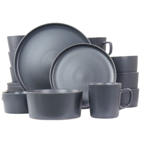 Elama Luxmatte Dark Grey 20 Piece Dinnerware Set D970-EL-LUXMATTE-DG