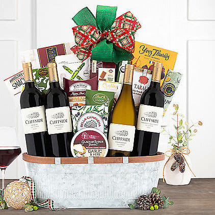 Cliffside Vineyards Quartet: Gourmet Wine Basket Z954-WC-762