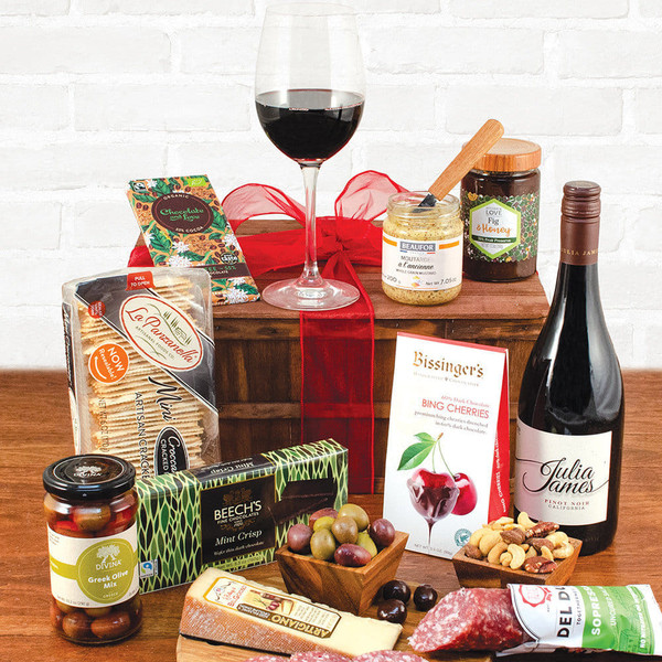 Pinot Noir Pleasures: Handcrafted Wine Gift Crate Z954-CPB-469