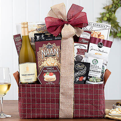 Robert Mondavi Chardonnay: Gourmet Wine Gift Basket Z954-WC-906