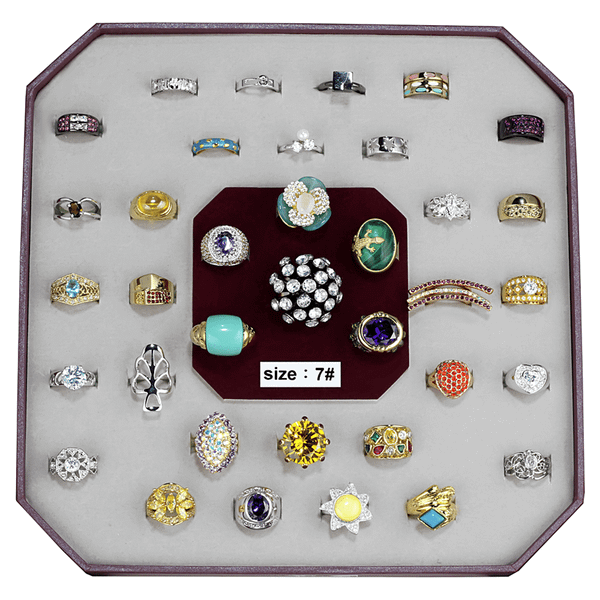 VK-026-SIZE7 - Assorted Brass Ring with Assorted  in Assorted A874-VK-026-SIZE7