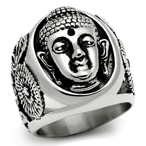 TK582 - High polished (no plating) Stainless Steel Ring with No Stone A874-TK582