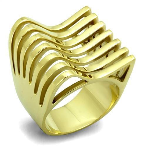 TK1628 - IP Gold(Ion Plating) Stainless Steel Ring with No Stone A874-TK1628