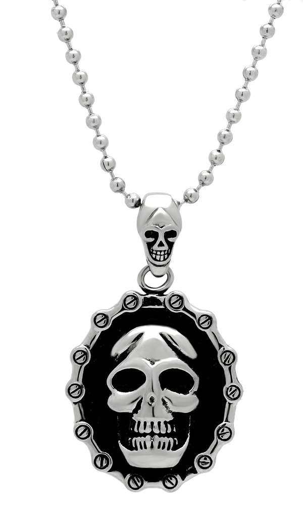 TK463 - High polished (no plating) Stainless Steel Chain Pendant with No Stone A874-TK463
