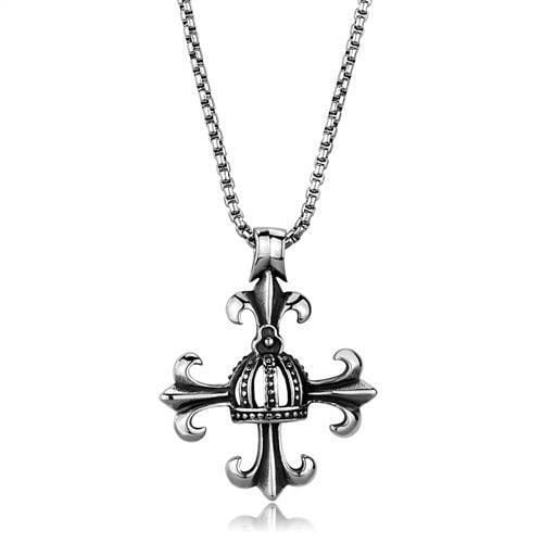TK1987 - High polished (no plating) Stainless Steel Necklace with No Stone A874-TK1987