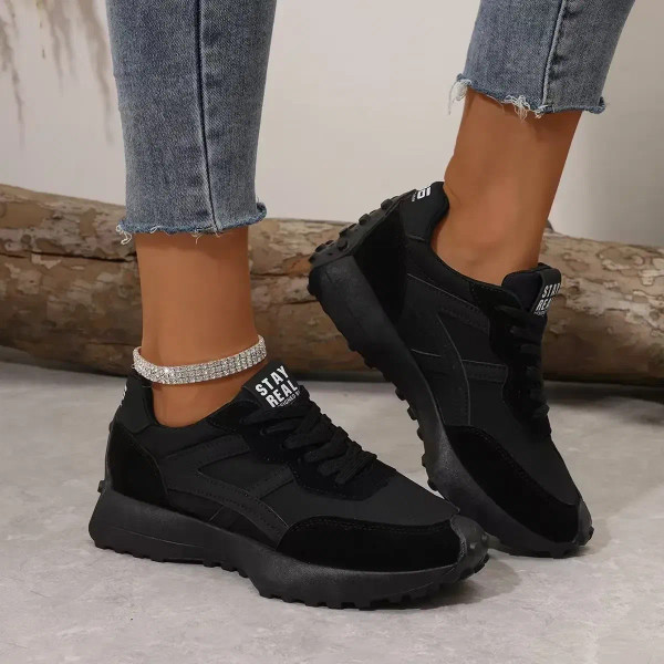 Color: Beige, Shoe Size: 36 - Women Sneakers Leather Luxury Platform Shoes New Fashion Leisure Ligh F640-12000041546516049