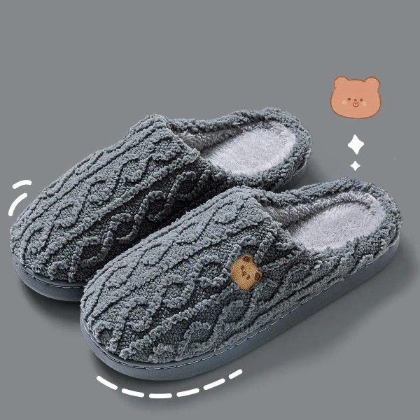 Color: Grass-Green, Shoe Size: 40-41, Ships From: CHINA - Asgard Women Winter Fur Slippers Indoor F F640-12000043987481570