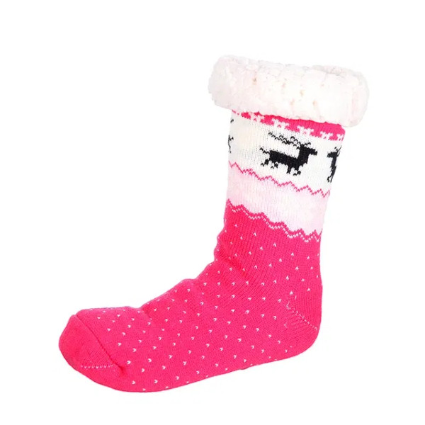 Color: Lake Blue, Shoe Size: 41 - Glglgege twist stripes Winter Women Socks Women Non-slip Adult Fl F640-12000020985836629