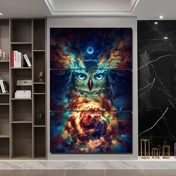 style: Without frame - Die Eule - Multi-Wandbild Q119-CJJJJRHD00217-Without frame